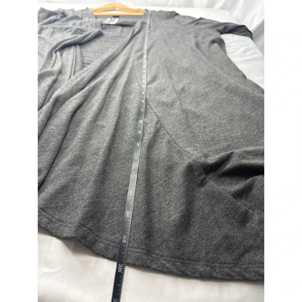 Joan Vass Graphite Open Front Cardigan 1X NWT‎